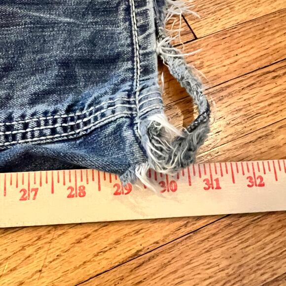 Silver Jeans Mens 34 Jake Straight Distressed Thick Stitch Pants - Picture 10 of 11